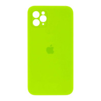 Чехол Silicone Case Full Camera Square для iPhone 11 Pro Max Juicy green